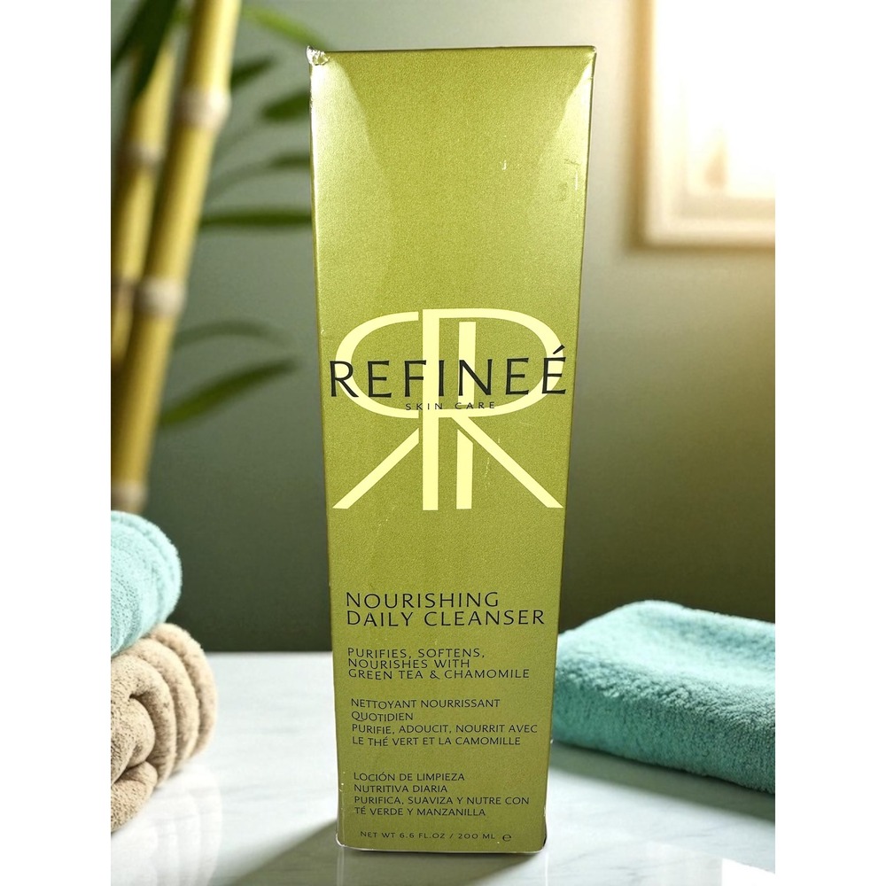 Refinee Nourishing Daily Cleanser 6.6 oz Green Tea Chamomile Soothing HTF‎